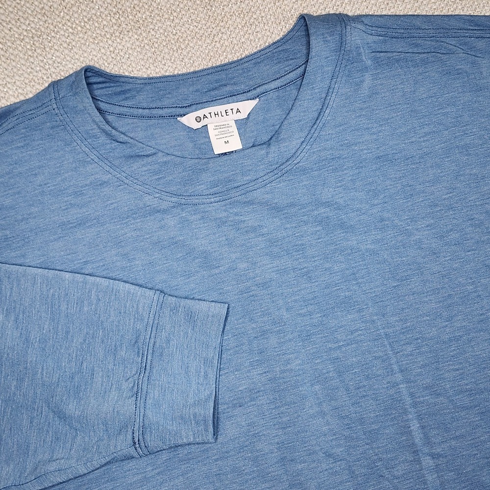 Athleta Inspire Tranquility Tunic Top Women's M Heritage Blue Oversized NWOT
